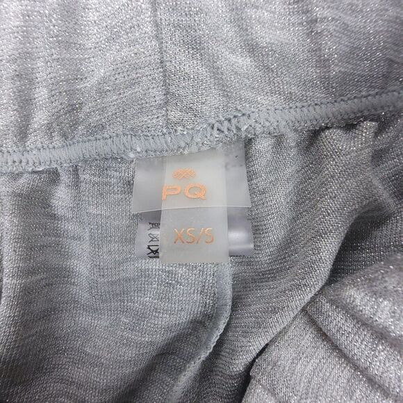 NEW Herbert Twins PQ Swim Metallic Crop Top Shorts Cover Up Lounge Set in Silver - Picture 2 of 10